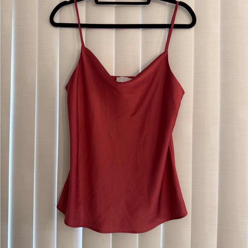 Satin Rust Red Women's Camisole Top